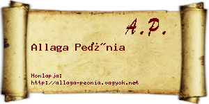 Allaga Peónia névjegykártya